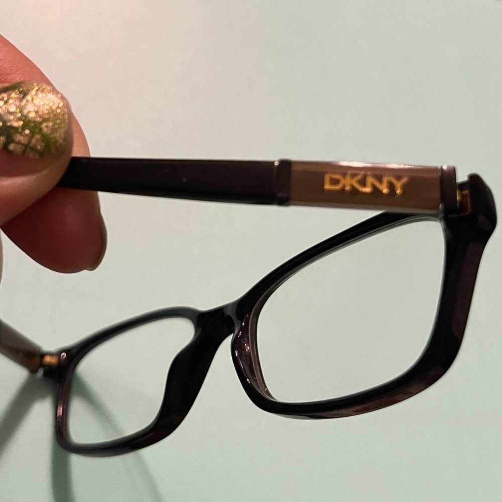 DKNY Black Rectangular Glasses With Eyeglass Case - image 5
